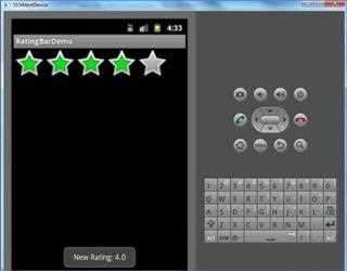 Rating Bar control in Android