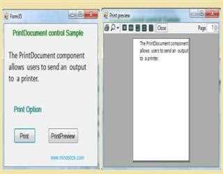 PrintDocument PrintPreviewDialog and PrintDialog Control in VB.Net