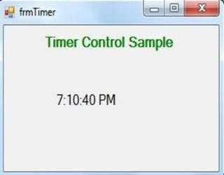 Timer Control in C#.Net