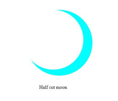 How to make half cut moon with CSS?