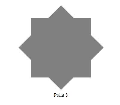 How to make 8 Point Burst Shape in CSS?
