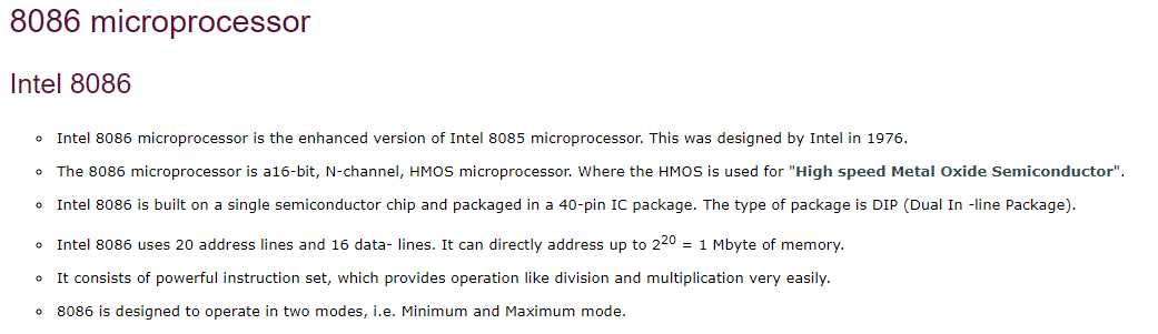 What is microprocessor 8086 ?