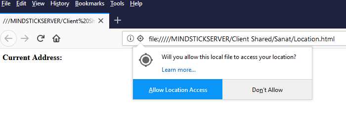 How to automatically fill our current location in the Places TextArea for my MVC application ?
