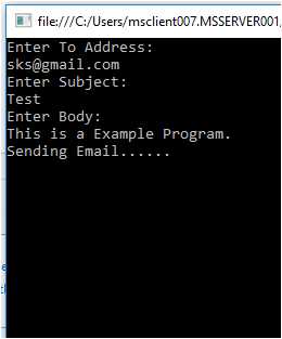 How can send Email via Console Application ?