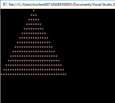 How can print pyramid pattern in C# ?
