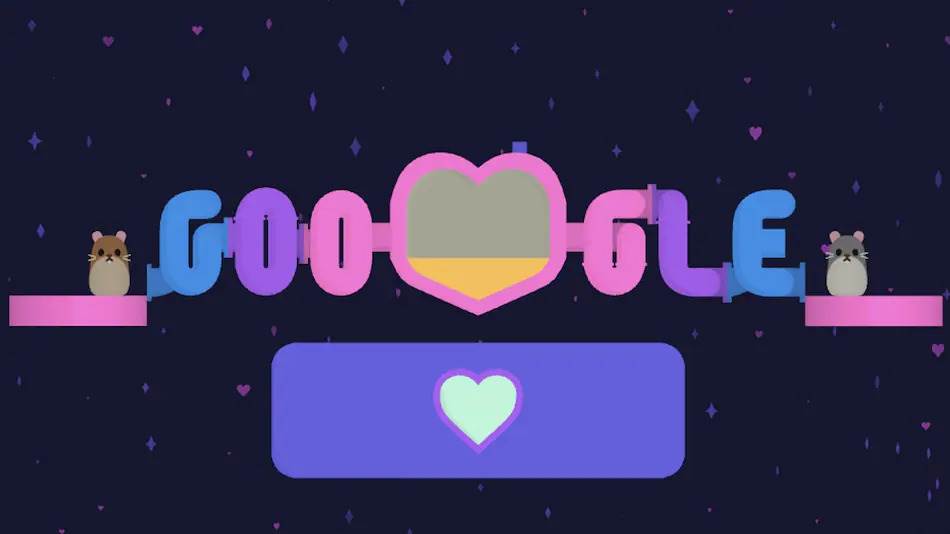 Google Celebrates valentine's Day 2022 With an Interactive 3D Doodle