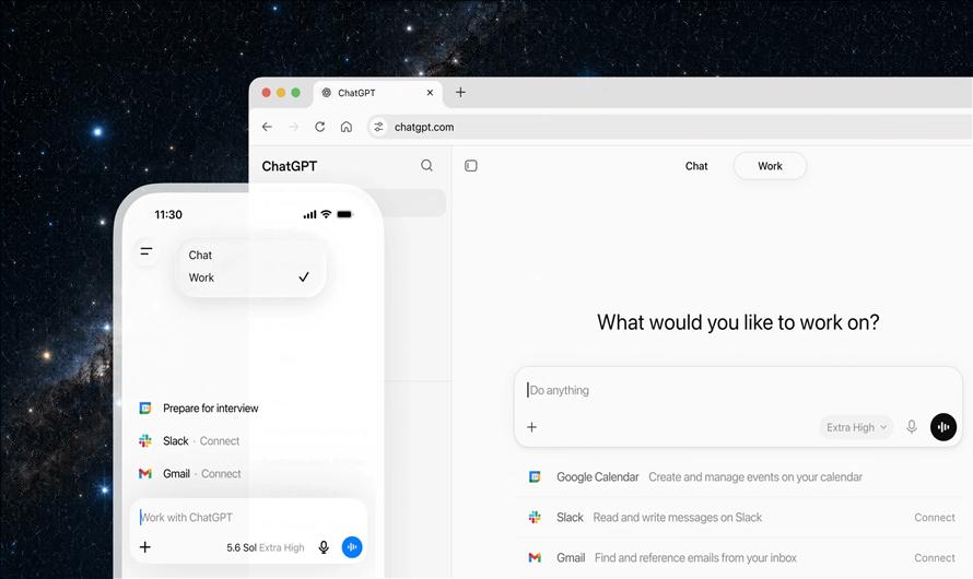 OpenAI Launches New ChatGPT Desktop App with Work and Codex