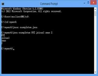 Passing arguments using Command Line in Java