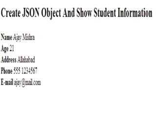 JSON Syntax