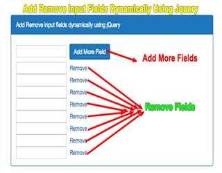 How can you dynamically add and remove form fields using JavaScript?