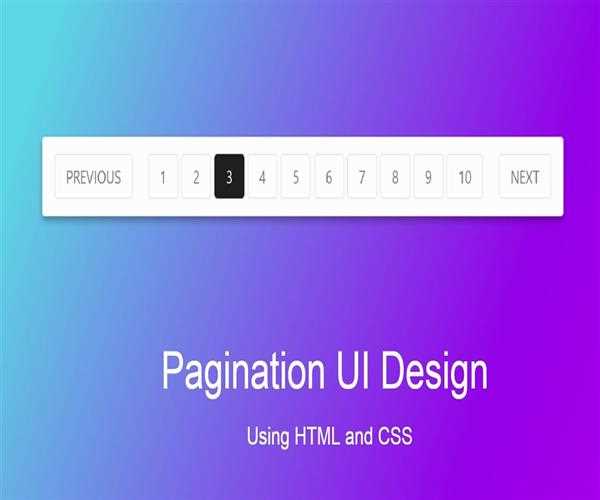 How to implement the pagination on the webpage using CSS3?