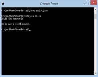 Smith numbers in java
