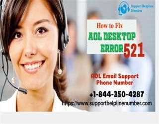 Fix AOL Mail Error Code 521 via AOL Email Support Phone Number