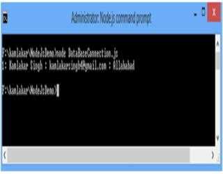 Record insert and retrieve using sqlite database in nodejs in Windows OS 64