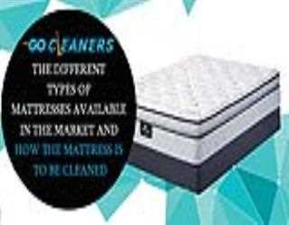 The different types of mattresses available in the market and how the mattress is to be cleaned