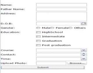 Simple user form with maximum component fields of ExtJs