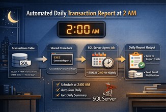Automating a Daily Transaction Report in SQL Server at 2 AM