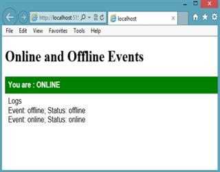 Online and Offline Events in HTML5