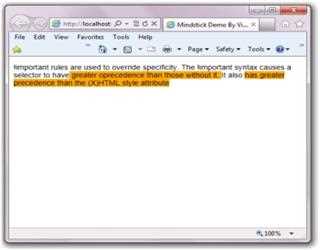 !important Rules in stylesheet