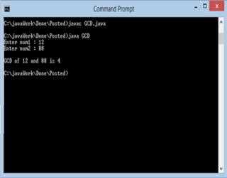 Find the GCD using Recursion in Java