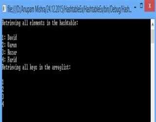 Hashtable Class in C#