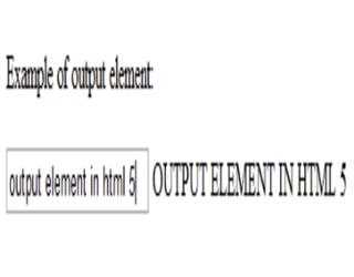 HTML 5 Output Element