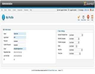 Control Panel in Joomla
