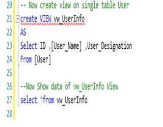 SQL Server Views and Its Types