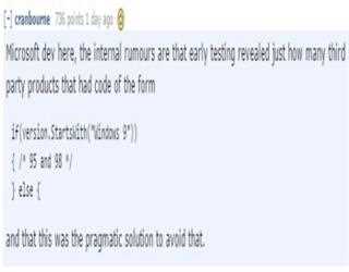 Debate over Windows10 naming