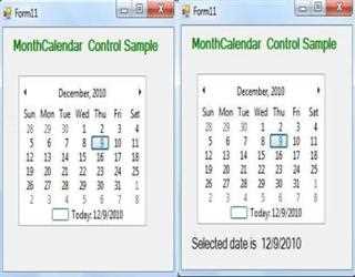 MonthCalendar Control in VB.Net