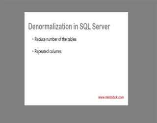 Denormalization in SQL Server