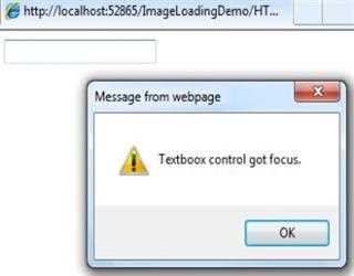 Implementing onfocus event in java script