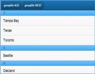 Setting the group sorting direction in list component in Sencha Touch