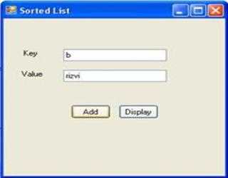 Sorted list in CSharp .NET