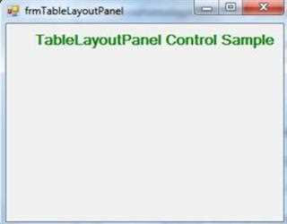 TableLayoutPanel Control in C#.Net