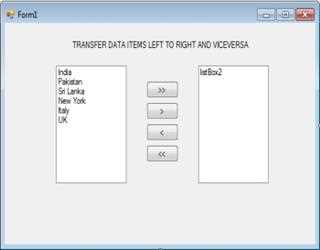 LISTBOX APPLICATION IN C#