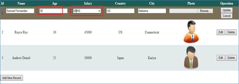 Insert, Delete, Update in GridView in ASP.Net using C#