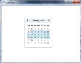 Calendar Control in WPF