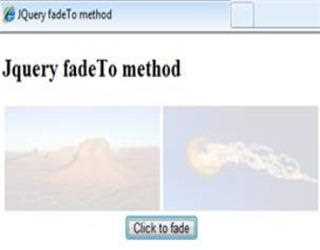 JQuery fadeTo method