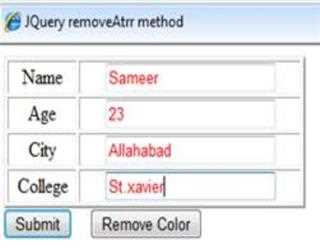 jQuery removeAttr () method