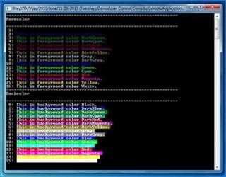 Console Color Enumeration in C#
