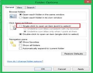 How to Enable Single Click to Open an Item in Windows 8