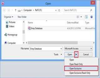Set Password in Access Database
