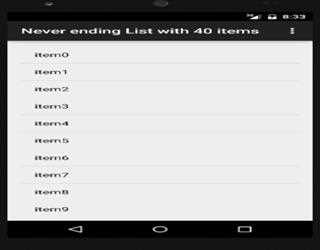 Endless List view Adapter in Android