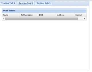 Design of Card view with tab in Sencha ExtJs