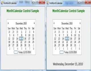 MonthCalendar Control in C#.Net