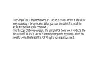 Generate PDF in Node.JS