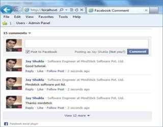 Integrated Facebook Comment API in your website