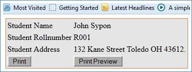 Print and Print Preview separately using HTML, CSS and JavaScript