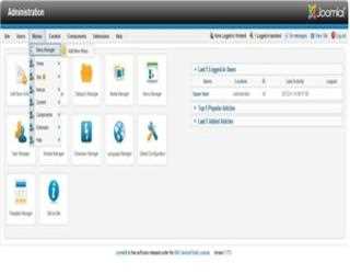 Menu Manager in Joomla